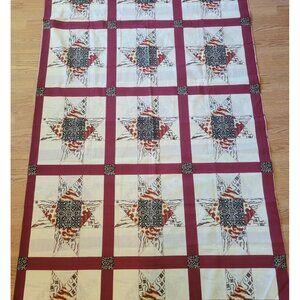 Quilt Block Pattern Quilt Starter Quilt Top Cotton Fabric 3.5 Yards x 44 Inches